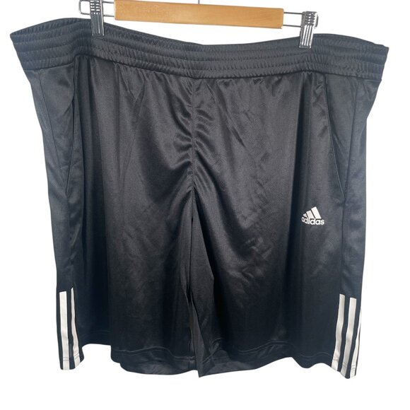 Adidas Galaxy Shorts Mens 2XL Black Activewear Three Stripes Unlined New NWT - Picture 1 of 7